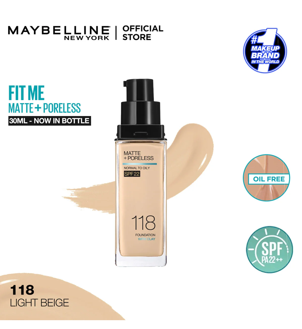 Maybelline Fit Me Matte + Poreless Foundation SPF 22